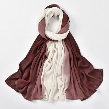 New Premium Gradient Cotton Hijab Rayon Modal Hijabs Scarf for Women Big Size Wraps and Shawls Musulman Headband Islamic Turban