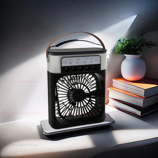 3-in-1 Portable Air Cooler Fan Humidifier LED Night Light Office Home Mini Air Conditioner Air Purifier